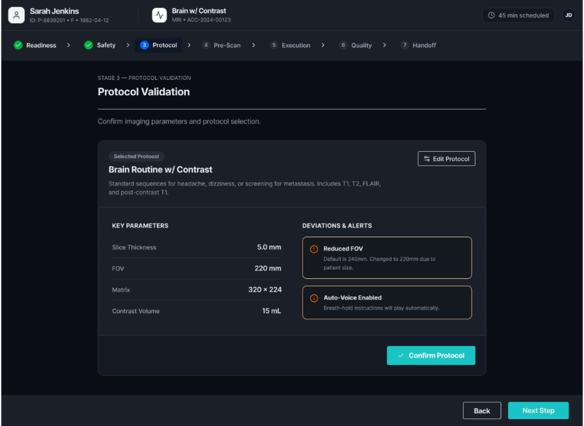 03 — Protocol Validation & Parameters Interface